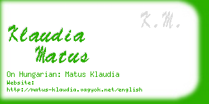 klaudia matus business card